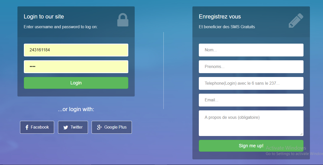 plateforme web SMS